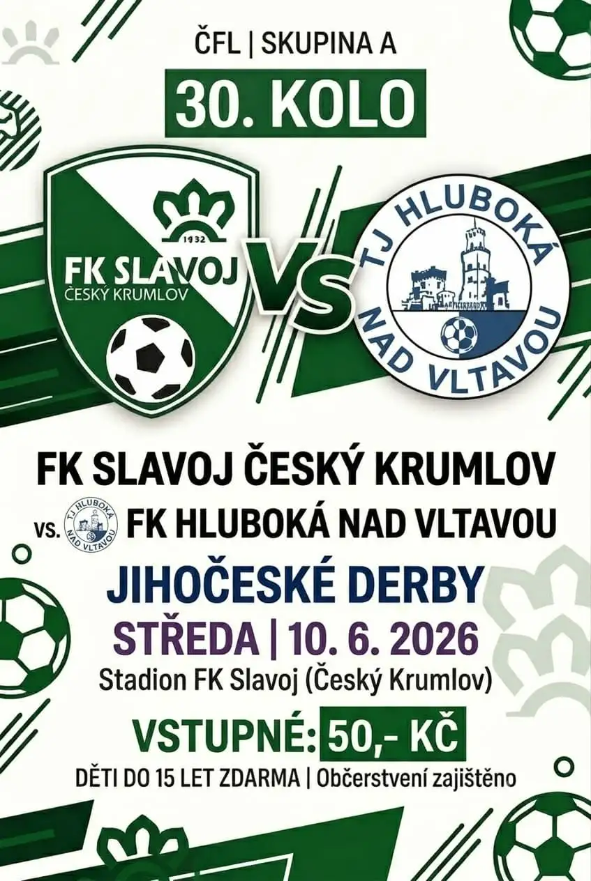 Poslední domácí divizní zápas, přijede Hluboká