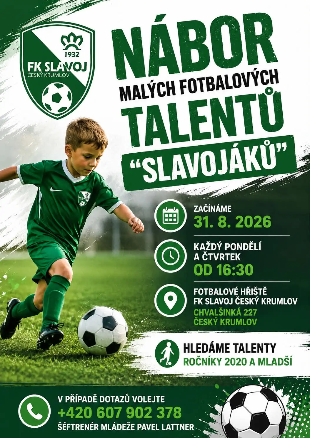 Nábor malých slavojáků do minipřípravky